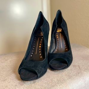 Dolce Vita Black Peeptoe Heels